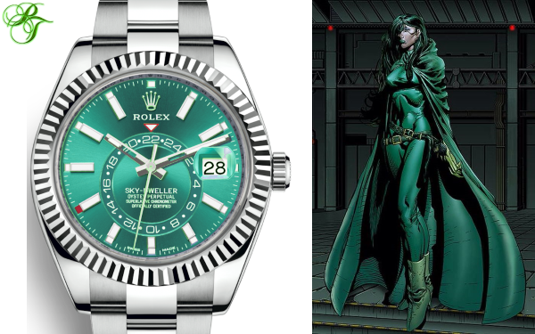 ROLEX SKY-DWELLER VIPERS GREEN DIAL WHITE GOLD BEZEL 